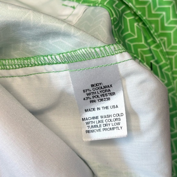 Fairway Fox green/white Made in USA golf shorts Bermuda - Picture 6 of 7